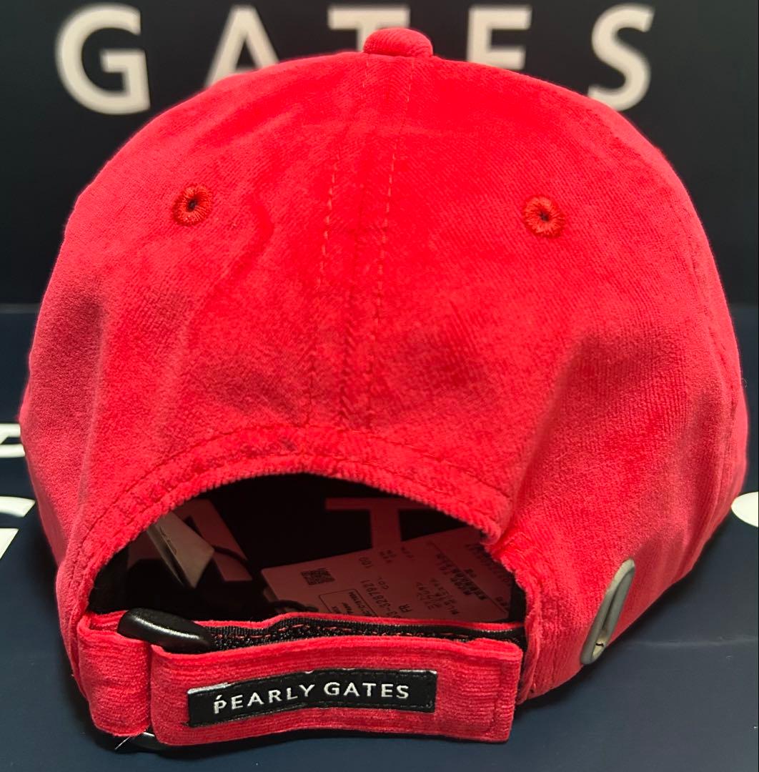 新品 未使用 PEARLY GATES トラッドラビット キャップ レッド