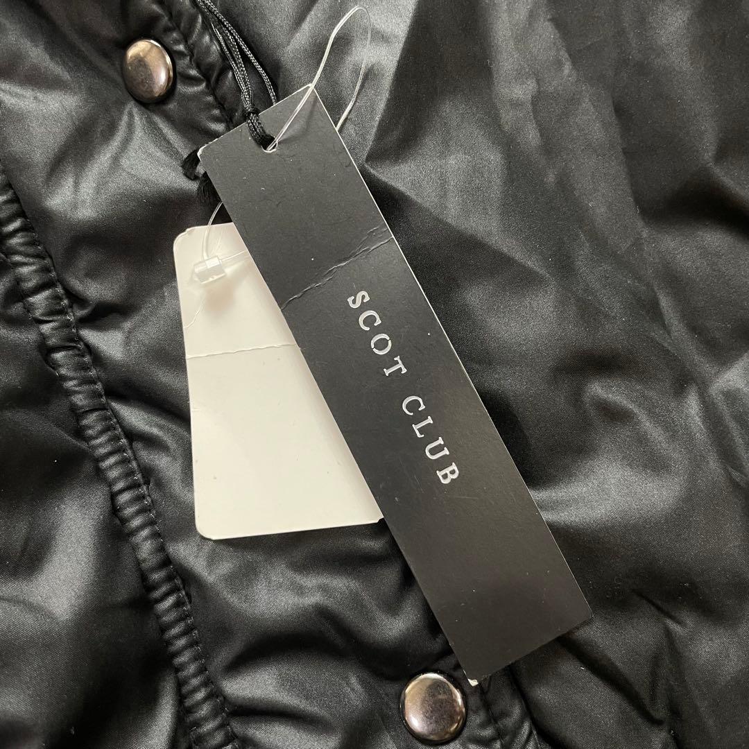 新品タグ付き✨スコットクラブ ダウンポンチョ　ケープ コート 黒 ブラック 中綿