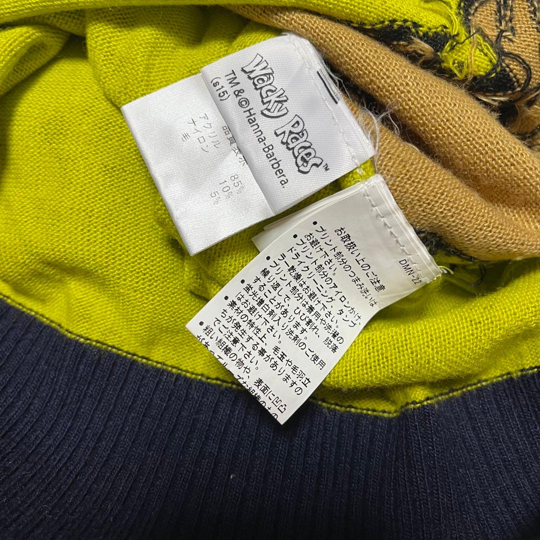 ゴルフ　ケンケン　ニット　ベスト　黄色　イエロー　派手　重ね着