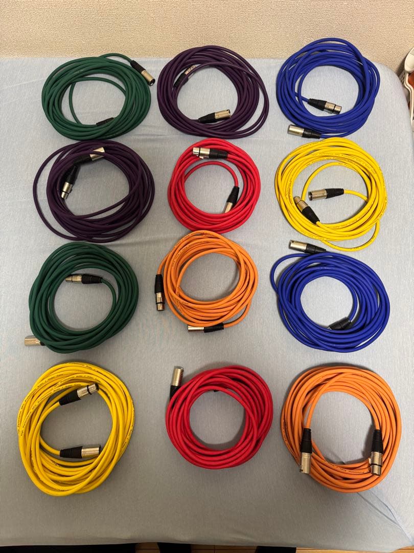 ［ナリタン］MIDIケーブル 12本セット カラー豊富