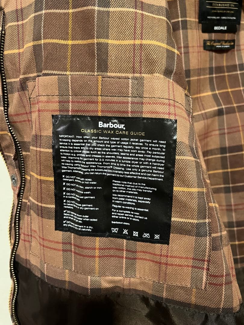 【Barbour】 Bedale ラスティックブラウン 40