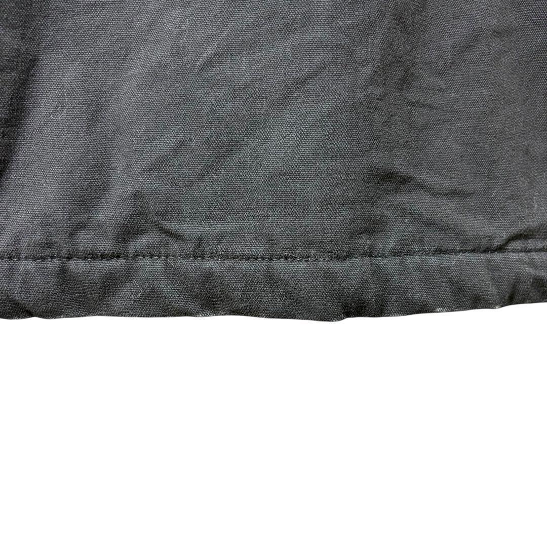 雰囲気系Wallsダックジャケットフェードブラック ボアワークジャケットペンキ跡