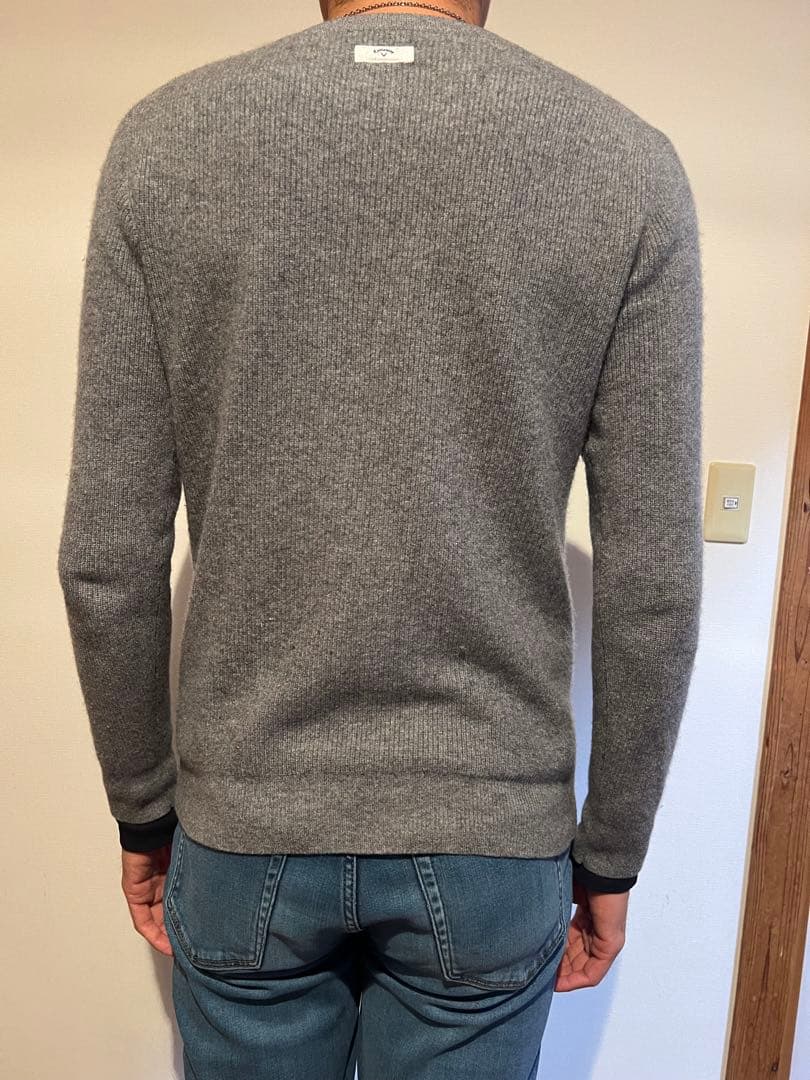Callaway Collection メンズL 細身　グレー　カシミア100%