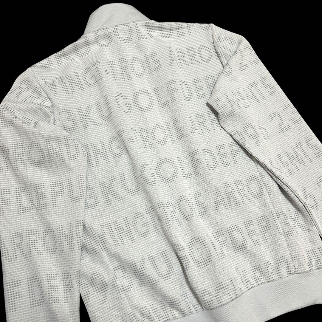 新品23区ゴルフ Sサイズ ストレッチ 総柄ロゴ ジャガードトラックジャケット