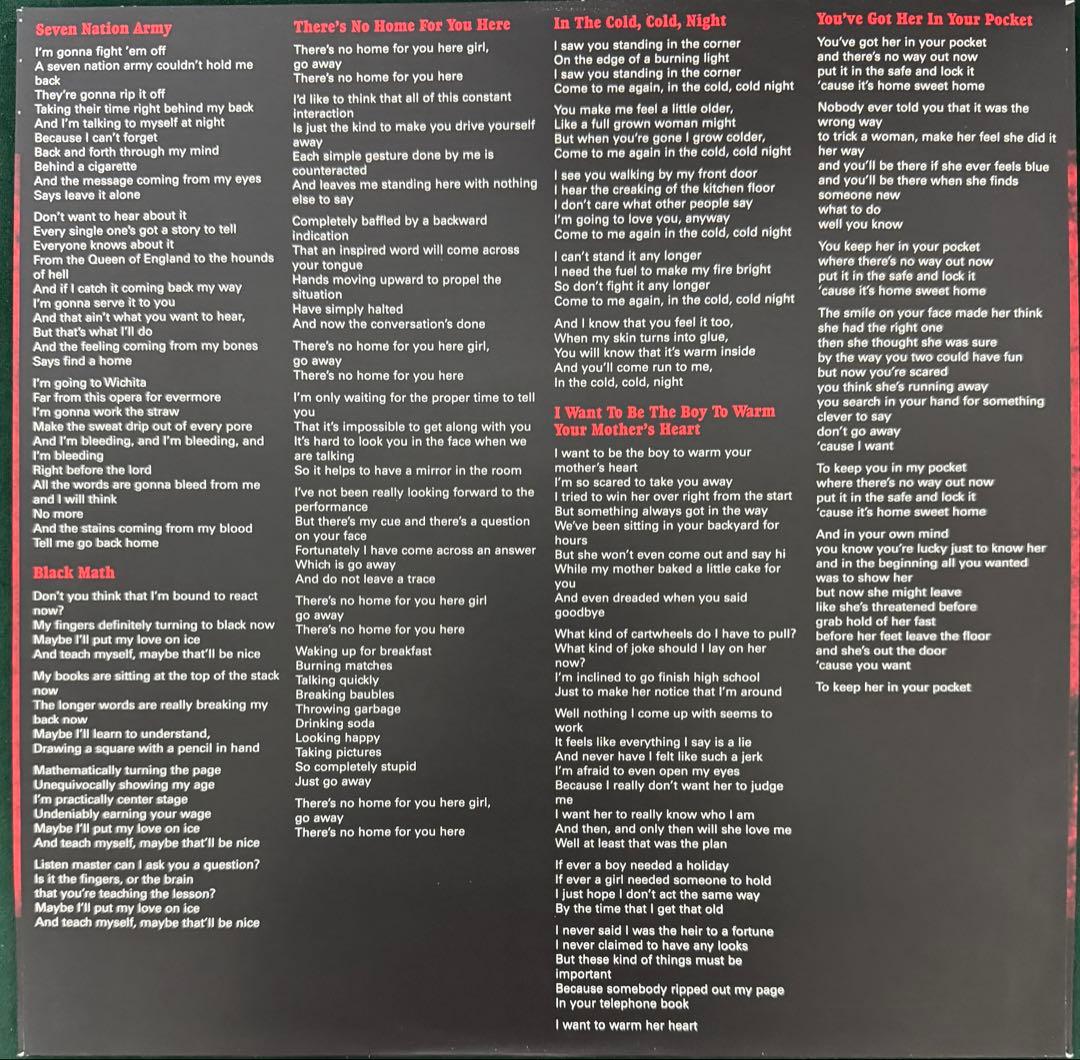 国内盤　THE WHITE STRIPES レコード　帯付き　限定　極美品