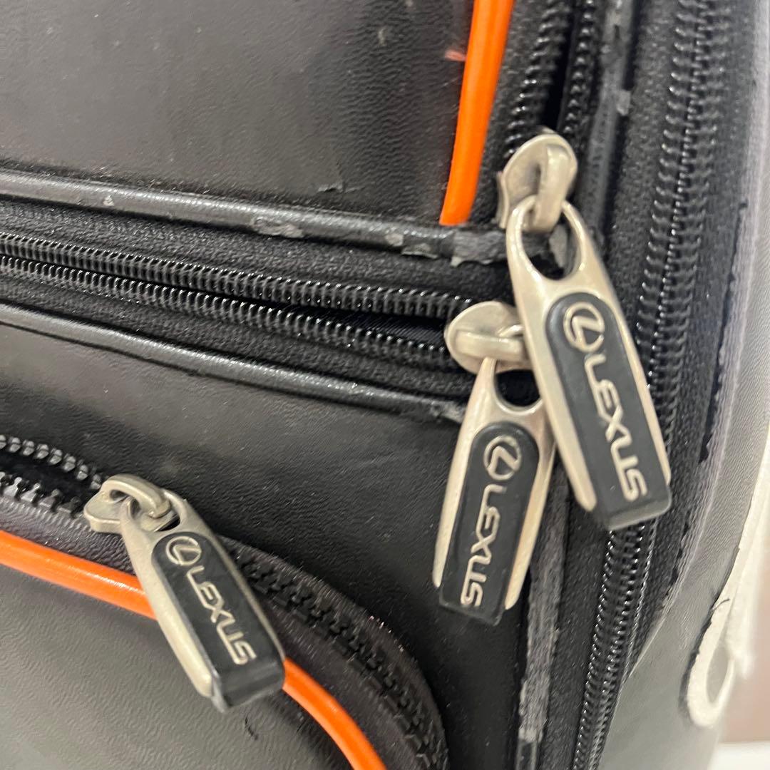 Lexus キャスター付きキャディバッグ オレンジ ブラック フードなし