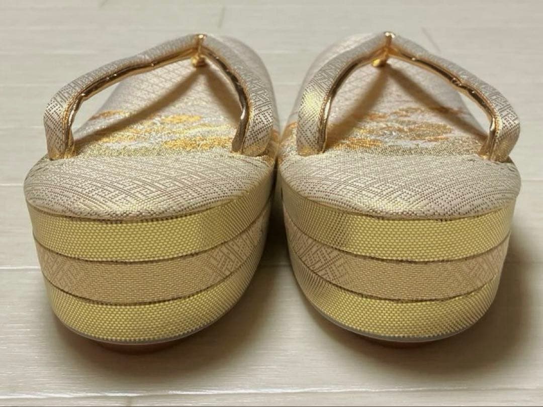 《未使用》草履バッグセット　フォーマル　帯地　ゴールド