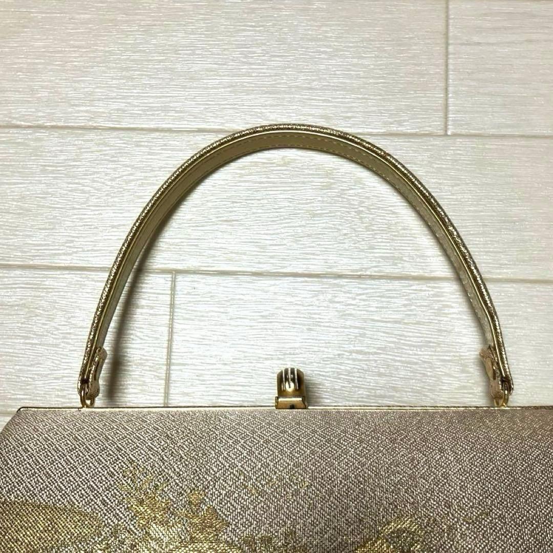 《未使用》草履バッグセット　フォーマル　帯地　ゴールド