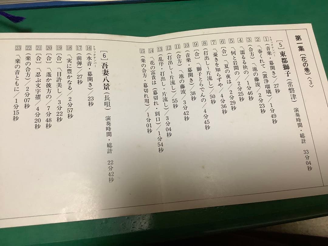 日本舞踊曲大全集 第1集（花の巻）解説書上下セット+CD3枚
