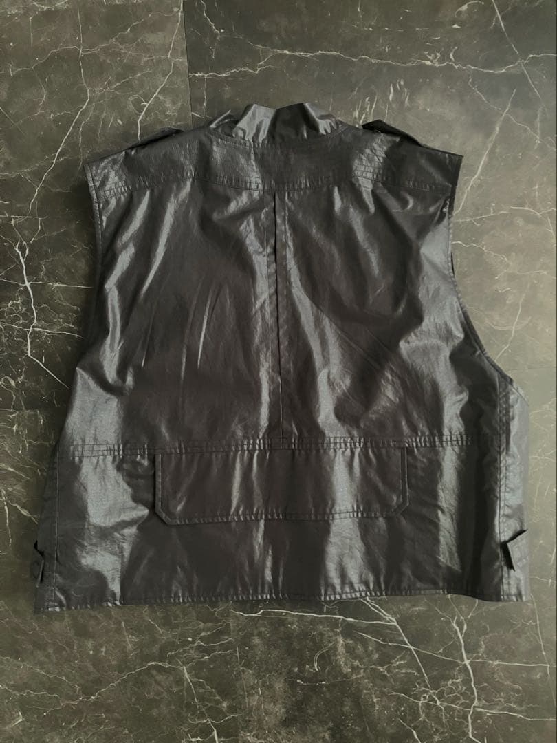 コットンフィッシングベスト　ブラック
