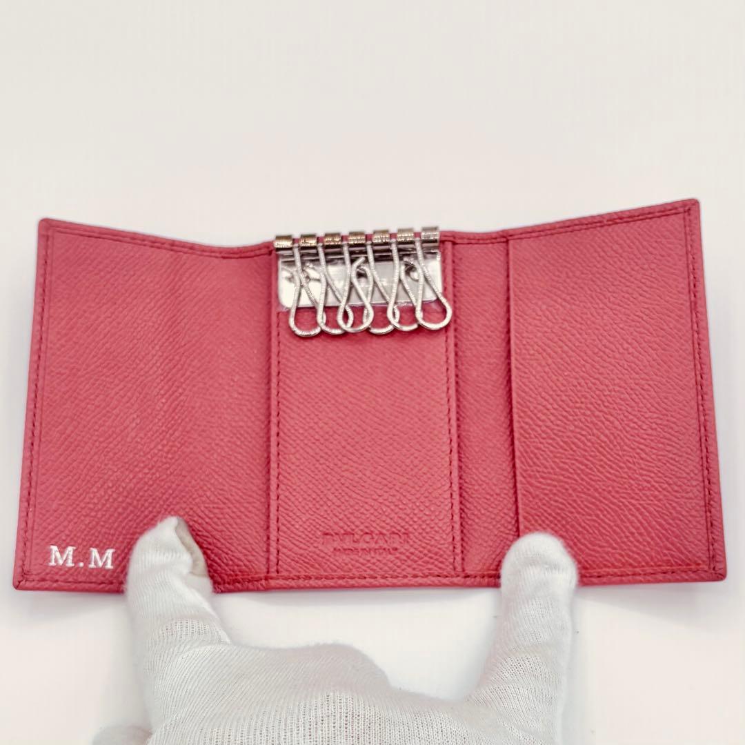 ✨未使用級✨ BVLGARI レザーキーケース ブルガリロゴリング