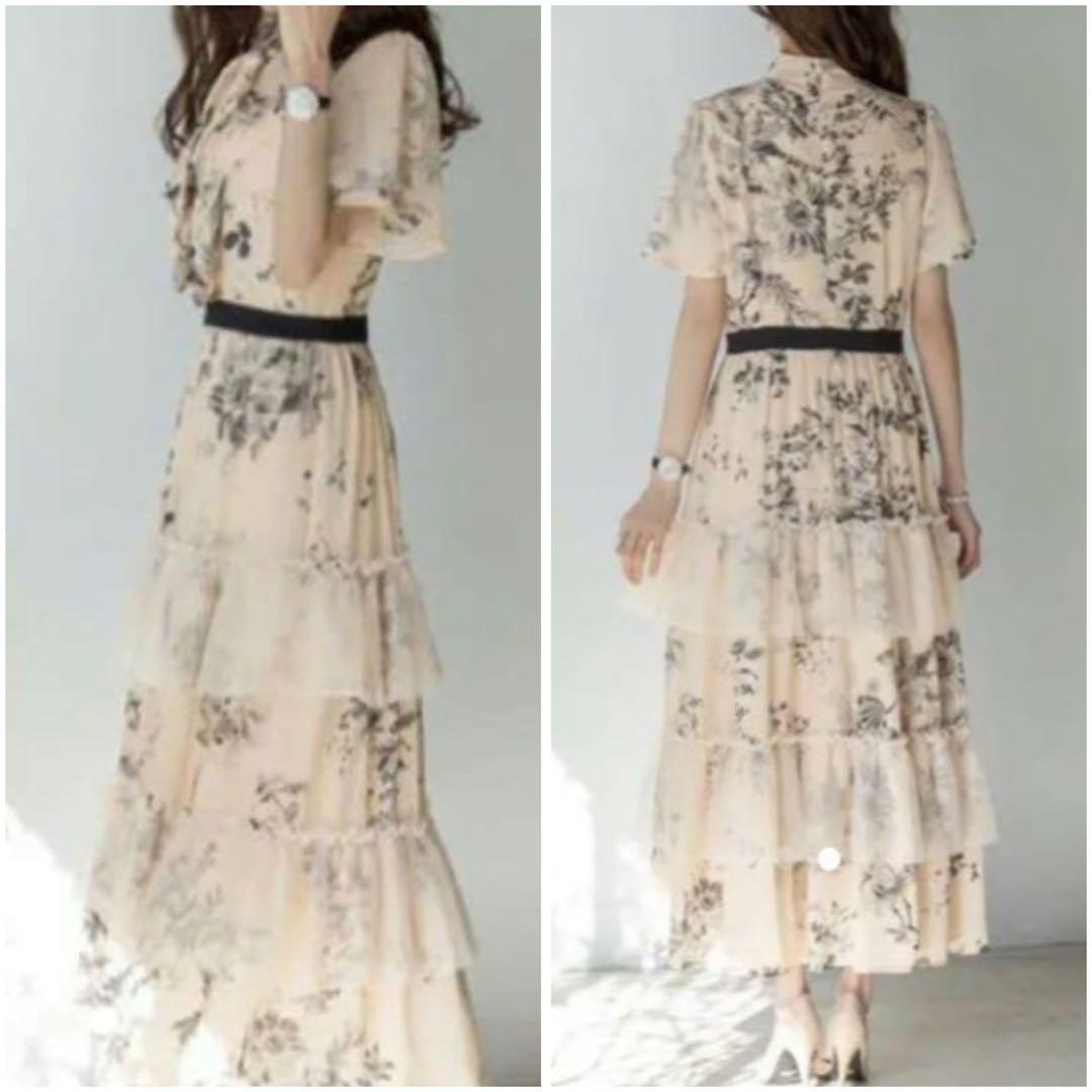 EmiriaWiz エミリアウィズチュールティアード リボン 花柄 ワンピース