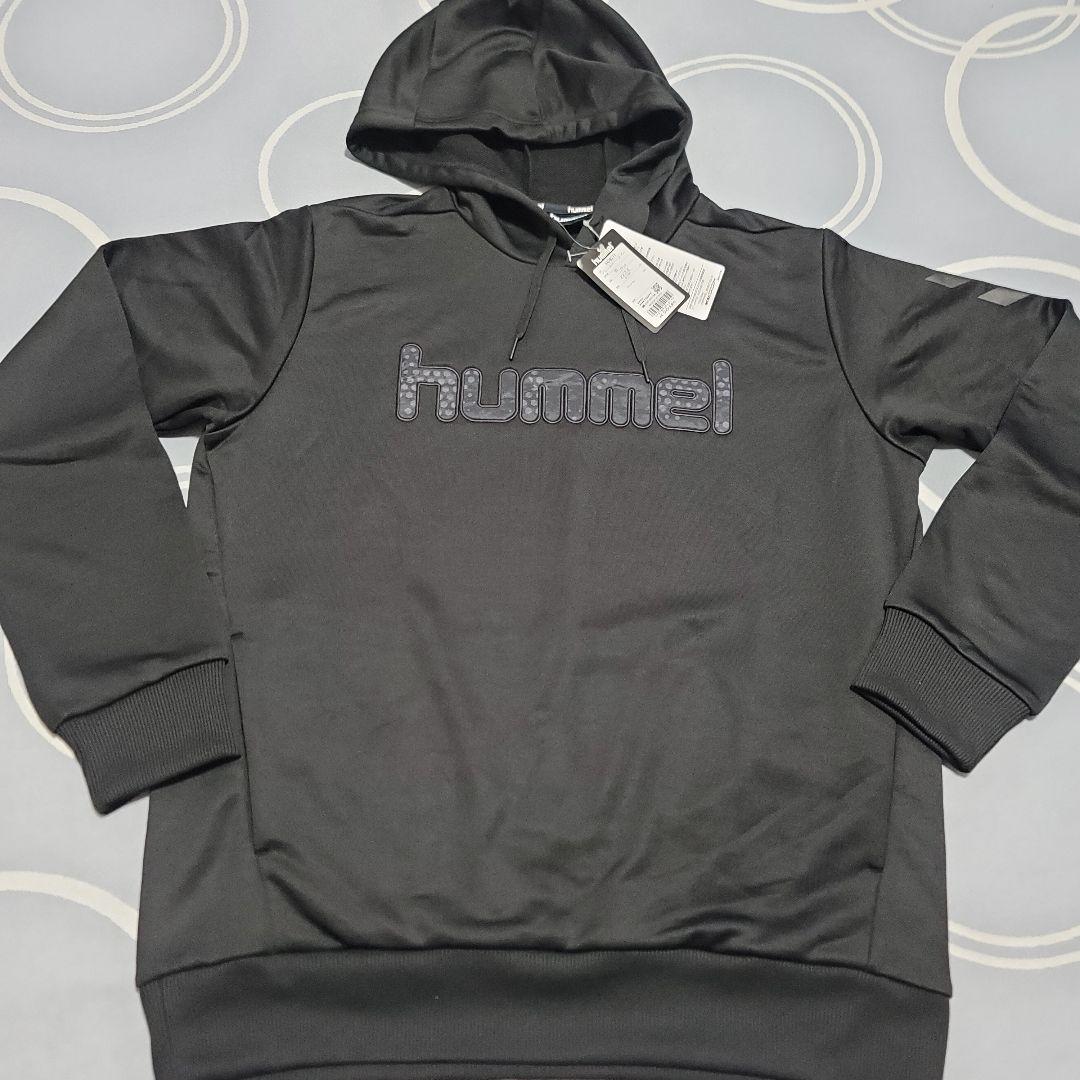 ⑮　hummel 黒 フード付きスウェットシャツとパンツセット 別売可