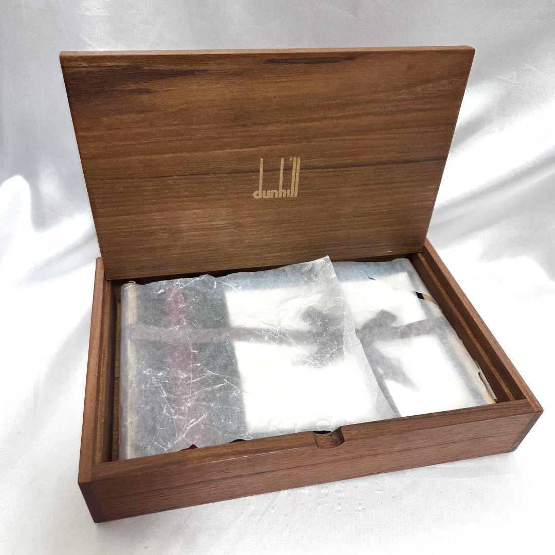 dunhill ハンカチ 5枚セット 木製ケース 葉巻ケース 5色