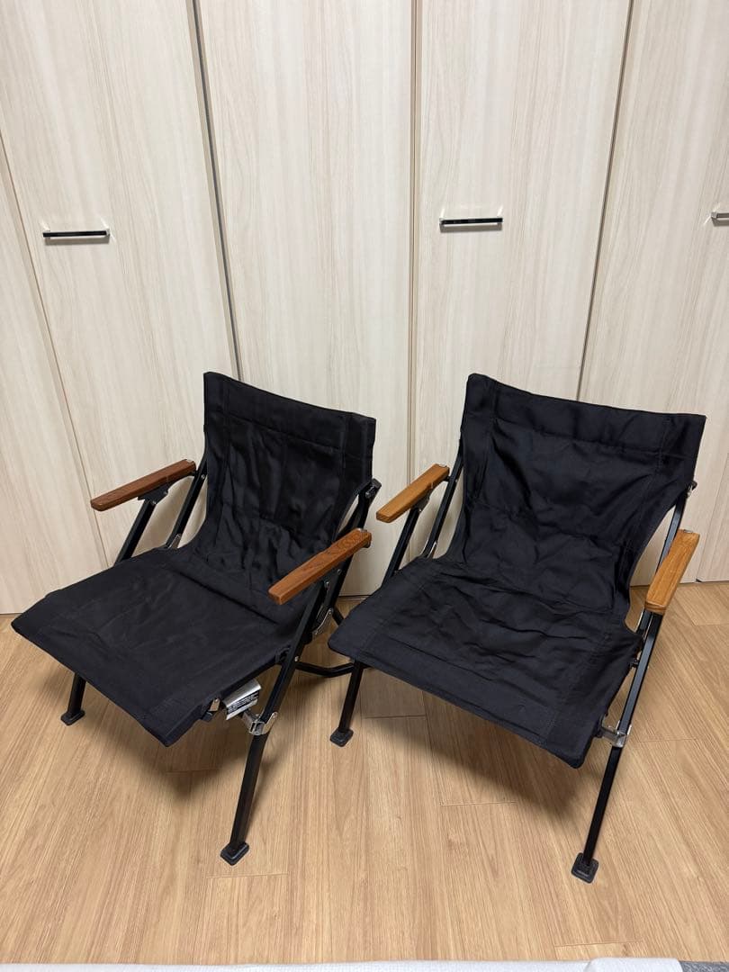 スノーピーク　ローチェアショートブラック2脚セット