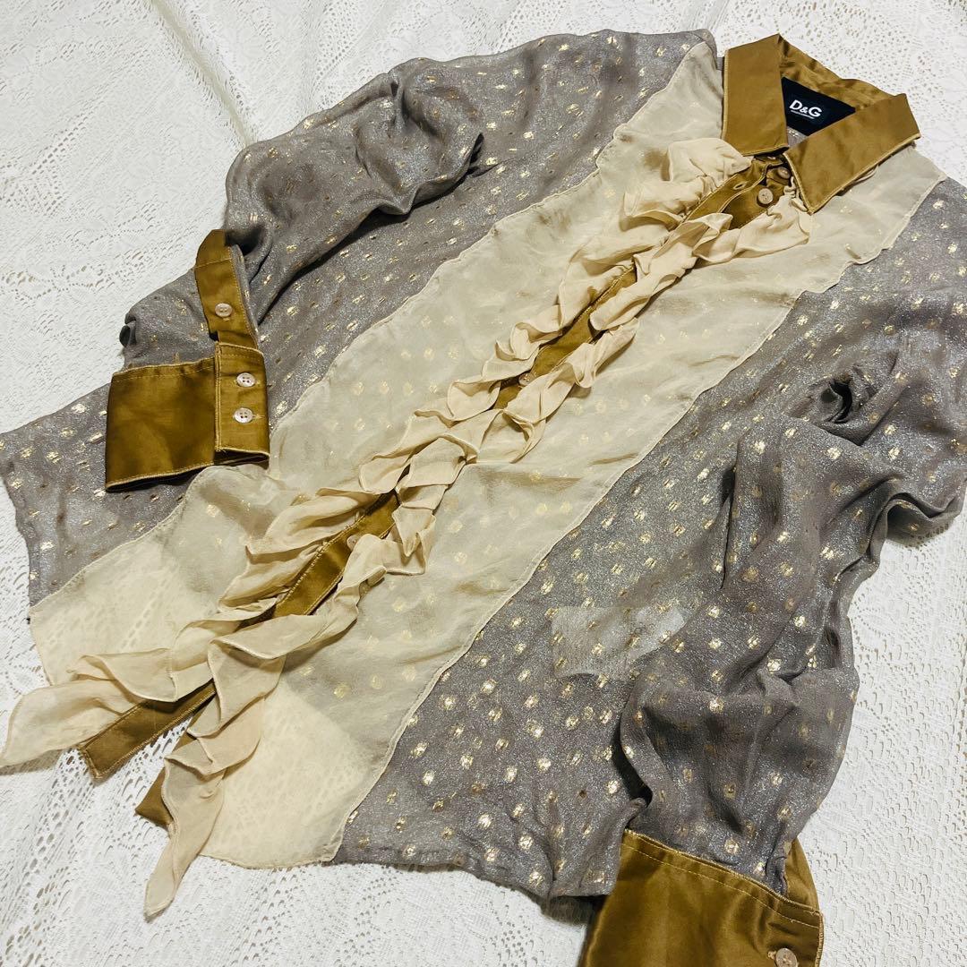 ドルチェ＆ガッバーナ（DOLCE＆GABBANA）シルクシフォンブラウス