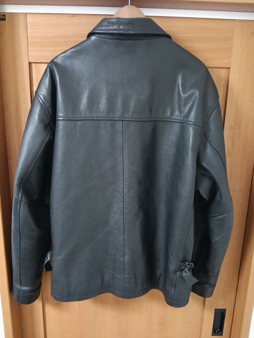 ベンシャーマン　本革 スポーツジャケット ブラック XL