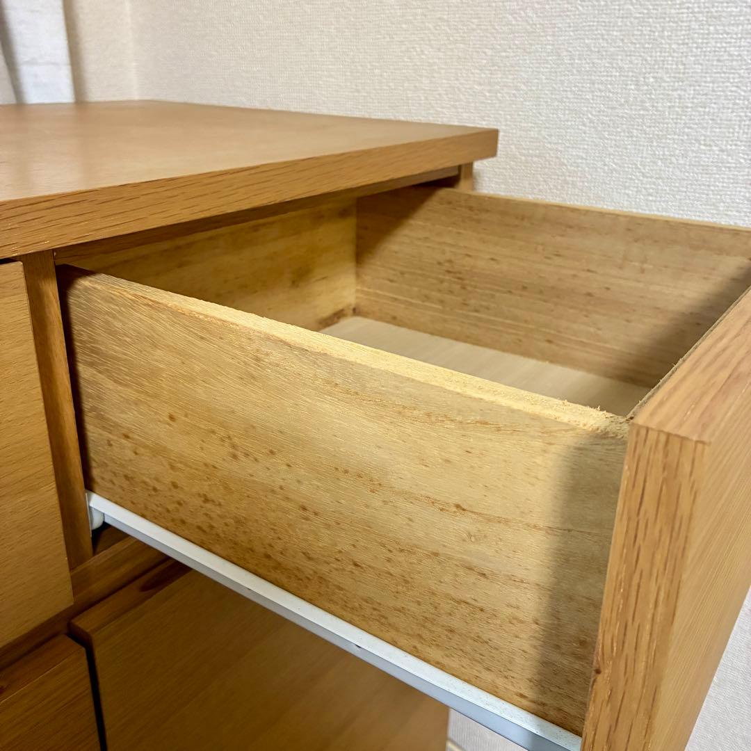 無印良品 オーク材キャビネット・木製扉幅８０×奥行４０×高さ８３ｃｍ 廃盤品