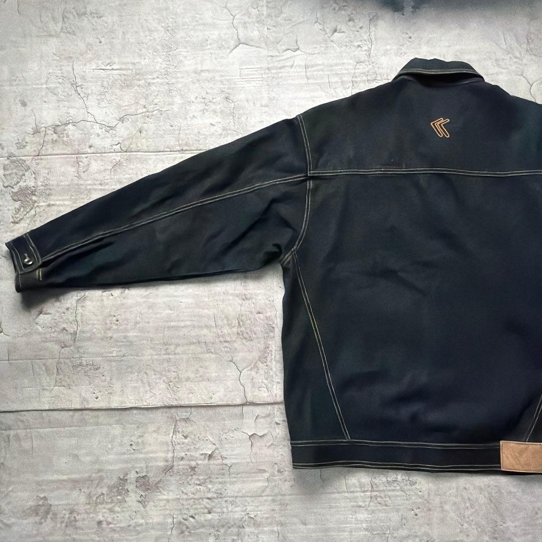 00s karl kani デニムジャケット ブラックデニムビックサイズ XL