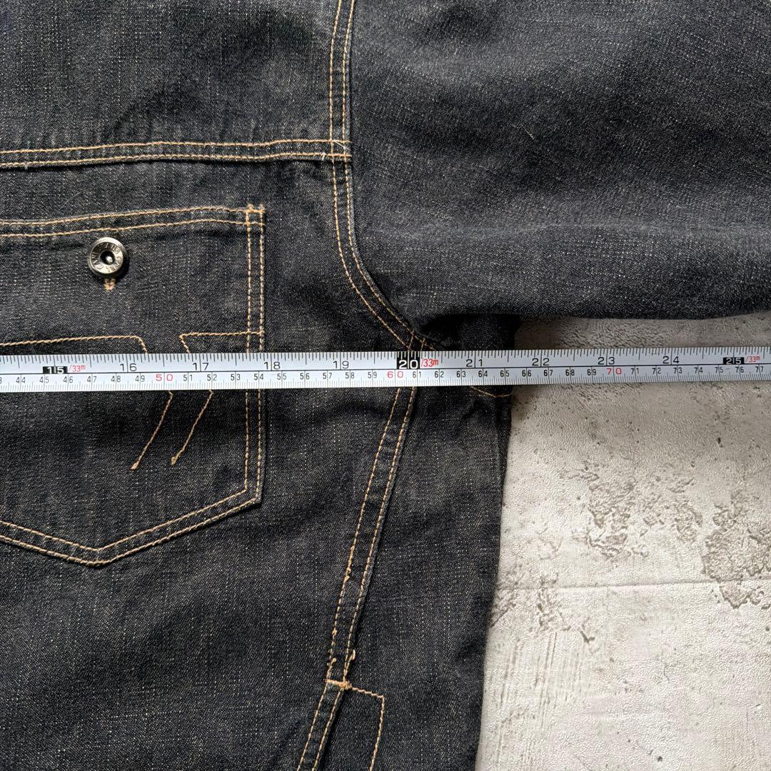 00s karl kani デニムジャケット ブラックデニムビックサイズ XL