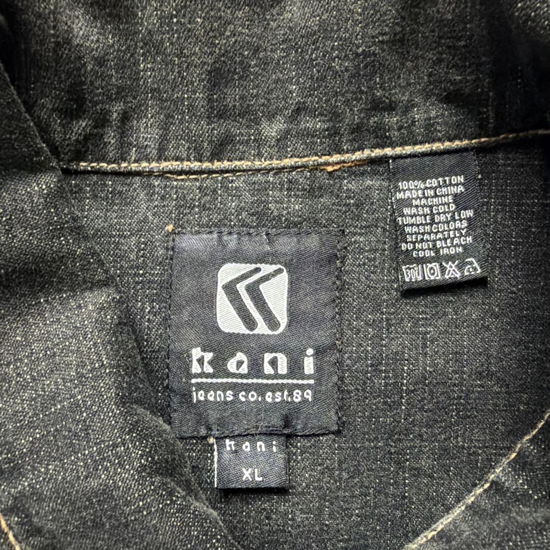 00s karl kani デニムジャケット ブラックデニムビックサイズ XL