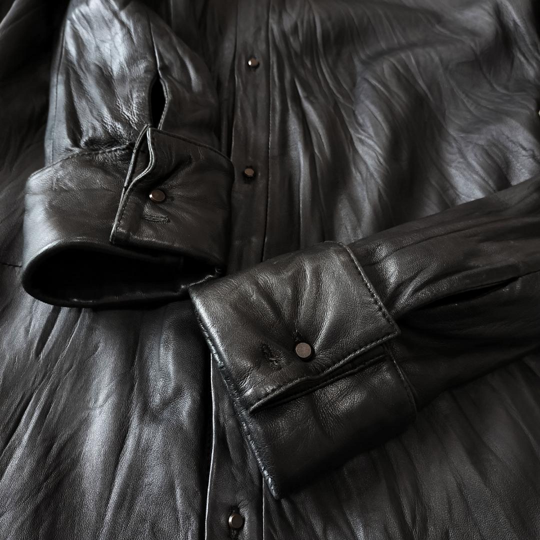 希少 初期 JULIUS 04AW レザーシャツジャケット 2 レザージャケット