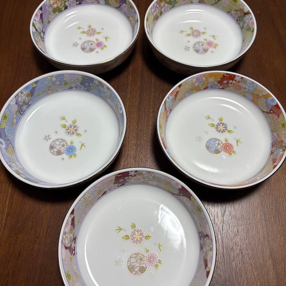 中村勘三郎 花柄食器セット 6点