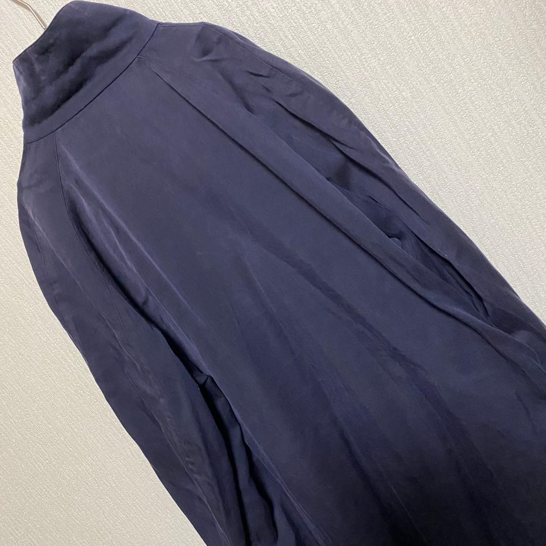 90's ZUCCA ズッカ　イッセイミヤケ スタンドカラーブルゾンコート　紺M