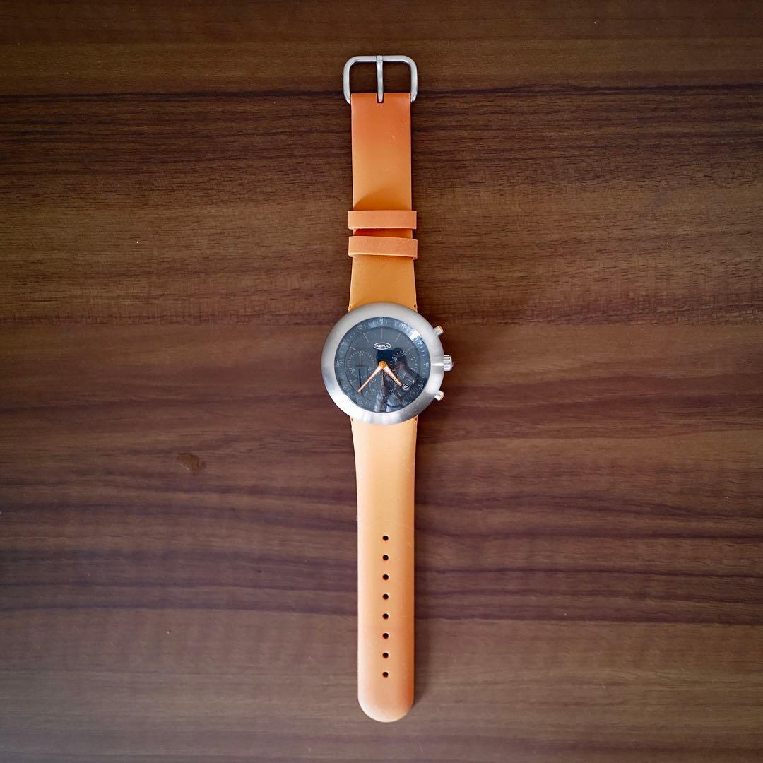 IKEPOD クロノグラフ 時計 オレンジ