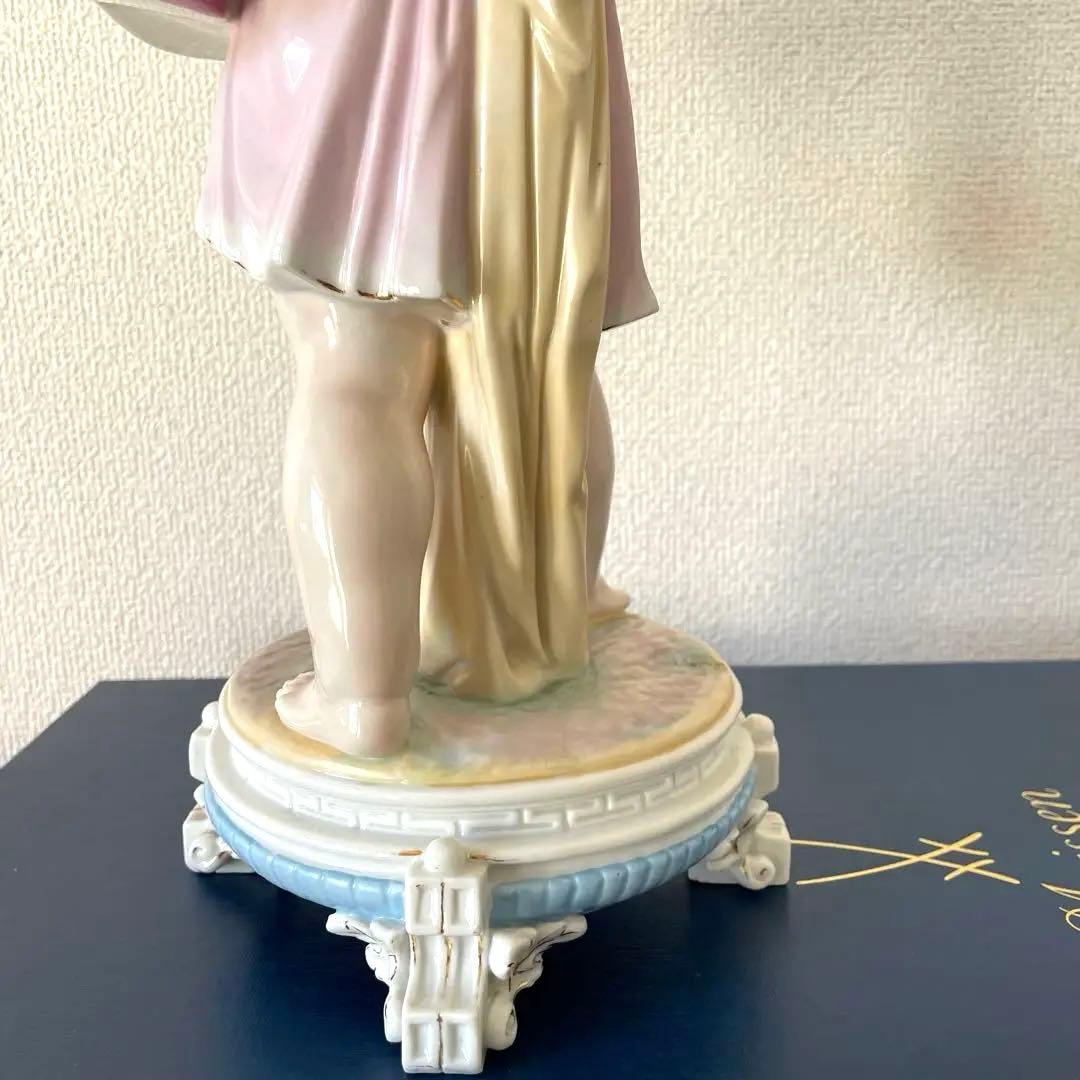 ・バスケットの少女・マイセン・陶器製・高さ３７.５cm・Meissen・