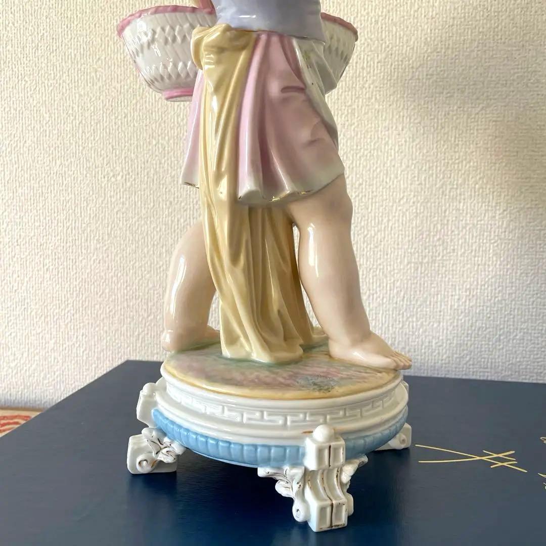 ・バスケットの少女・マイセン・陶器製・高さ３７.５cm・Meissen・