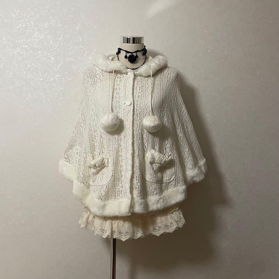 00's ポンチョ　姫ギャル　平成　y2k ダークコケット