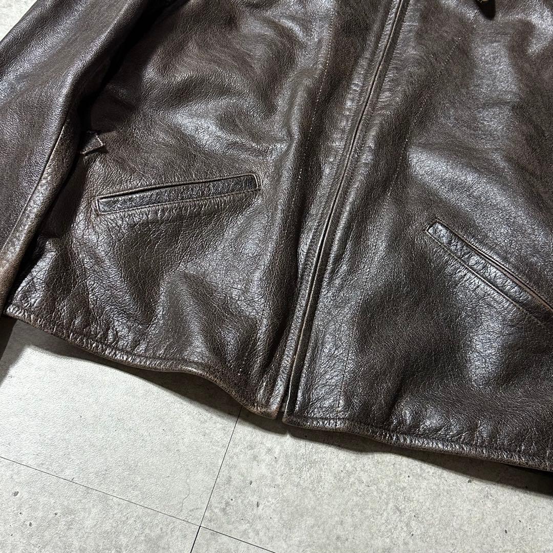 D*読様 curphey leather ダークブラウン レザージャケット 44