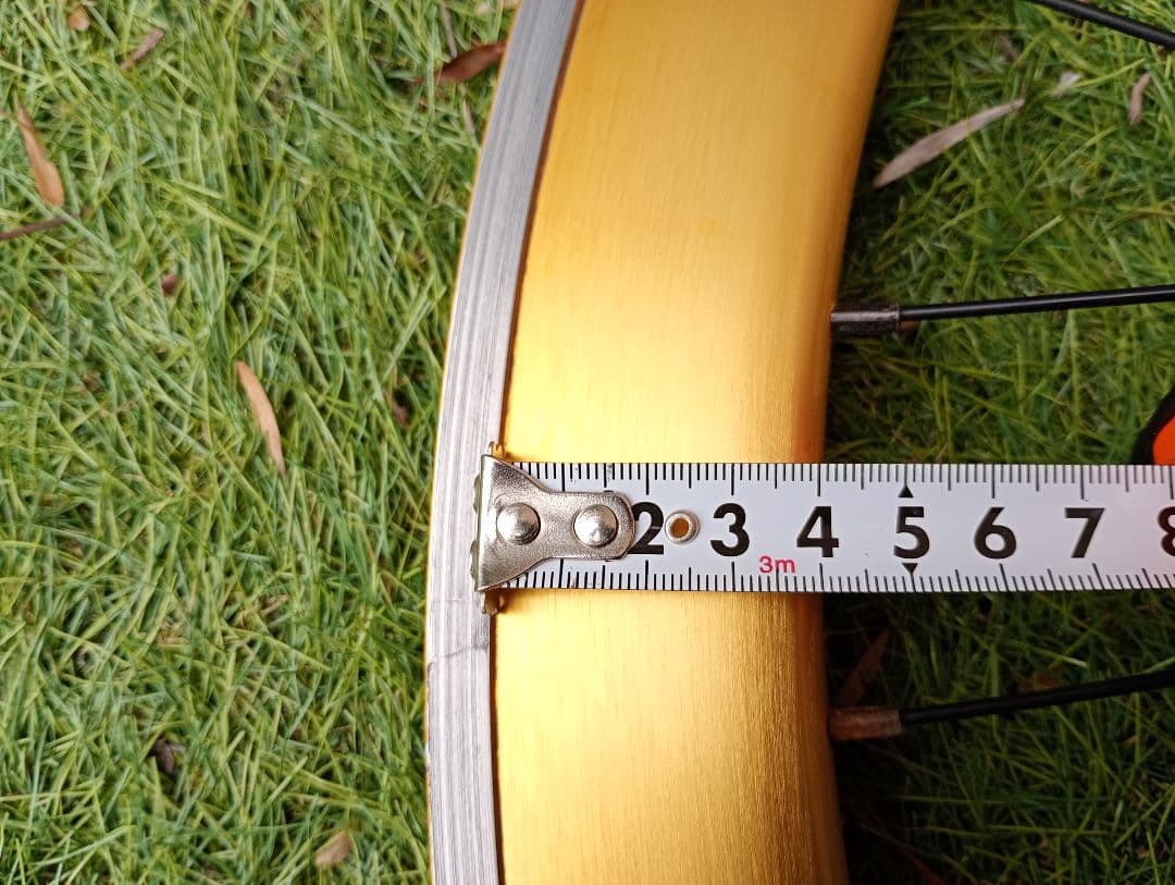 ゴールド 完組ホイール 700C リムブレーキピスト シングル