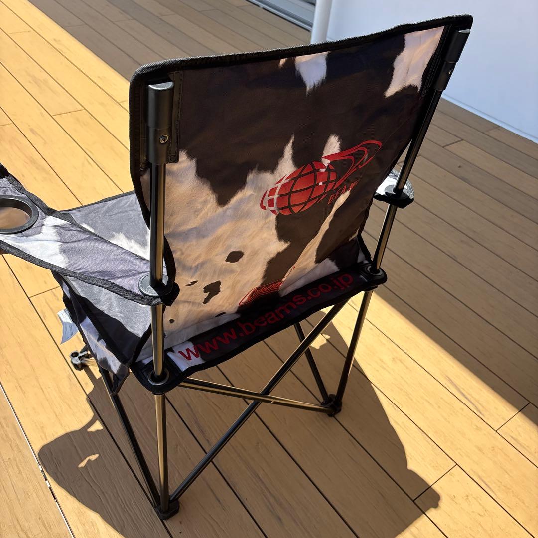 Coleman／BEAMS ハラコ柄 アームチェア アウトドアチェア　最終価格