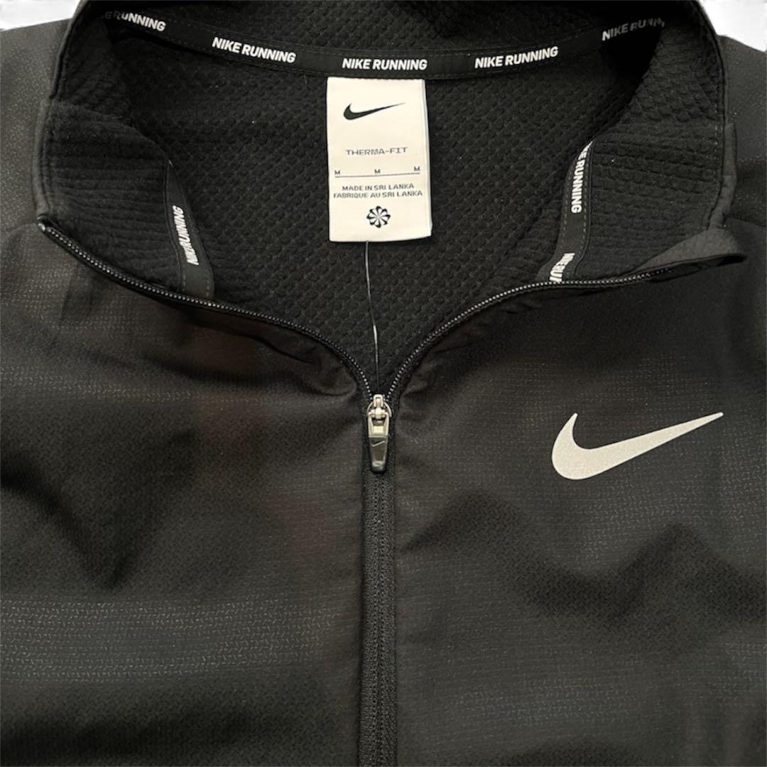 新品‼️ナイキ　Therma-FIT ハーフジップ 長袖 ランニングトップ　黒　M