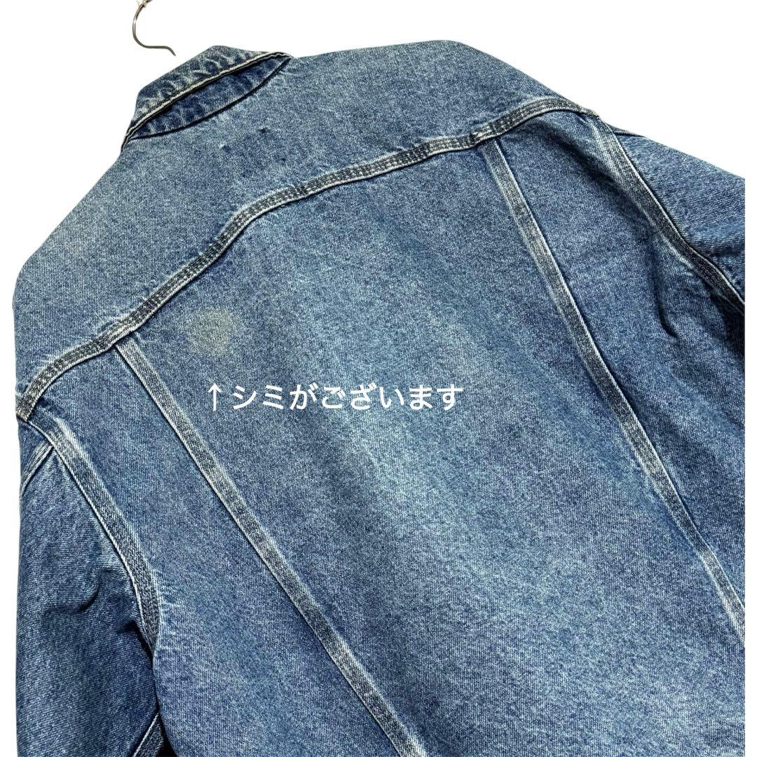 カーハート デニムジャケット JU0998 革パッチ ビンテージ古着 トラッカー