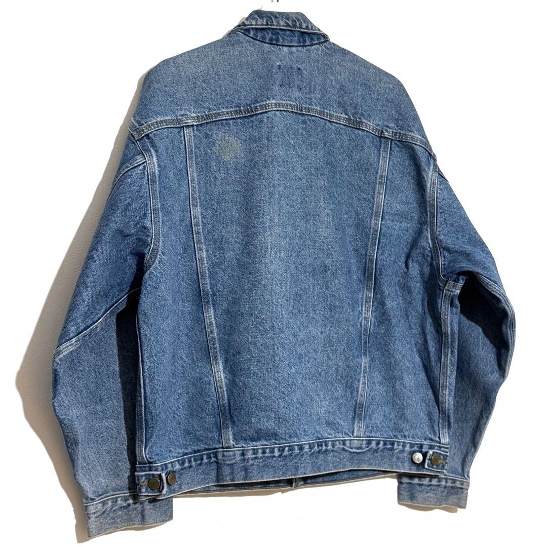 カーハート デニムジャケット JU0998 革パッチ ビンテージ古着 トラッカー