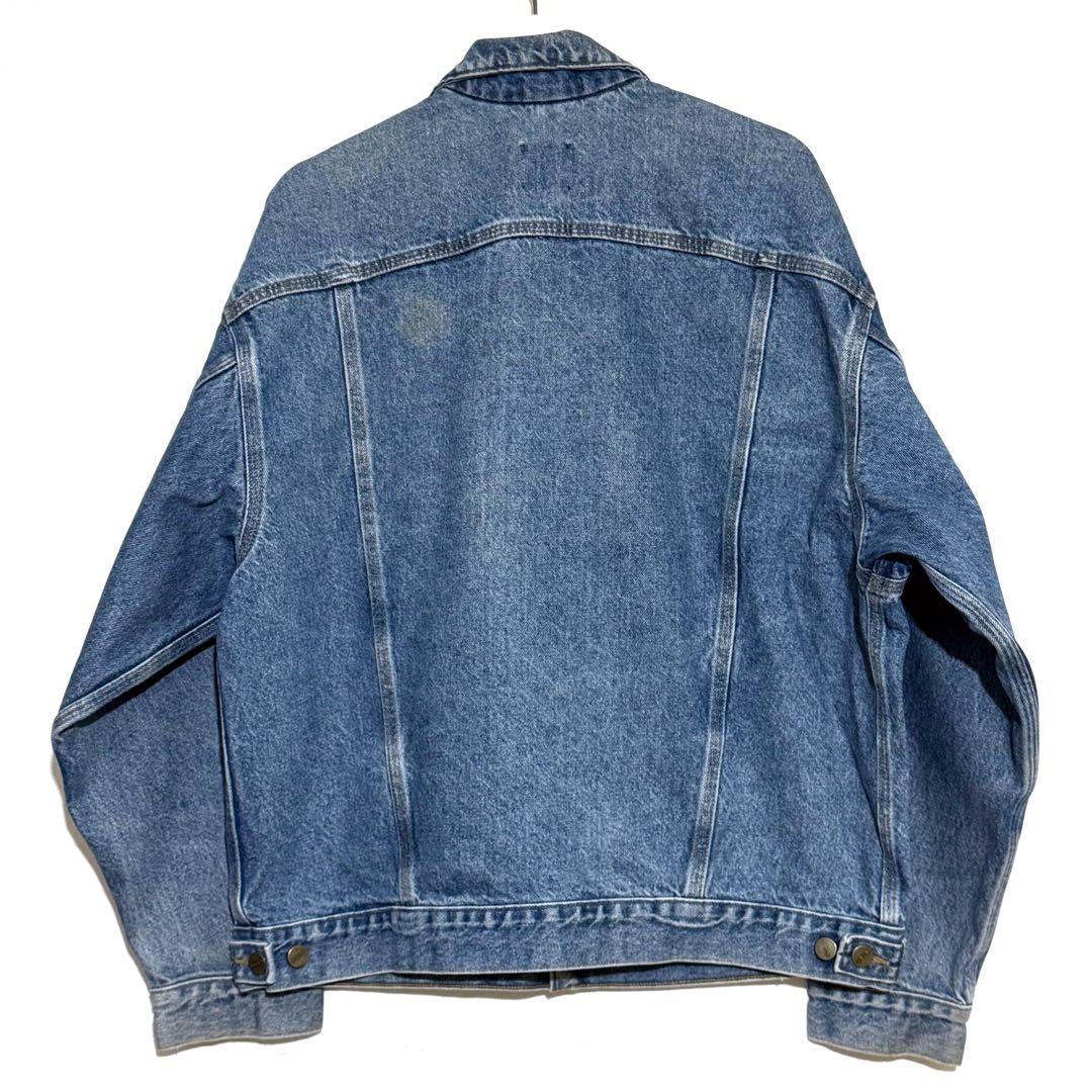 カーハート デニムジャケット JU0998 革パッチ ビンテージ古着 トラッカー