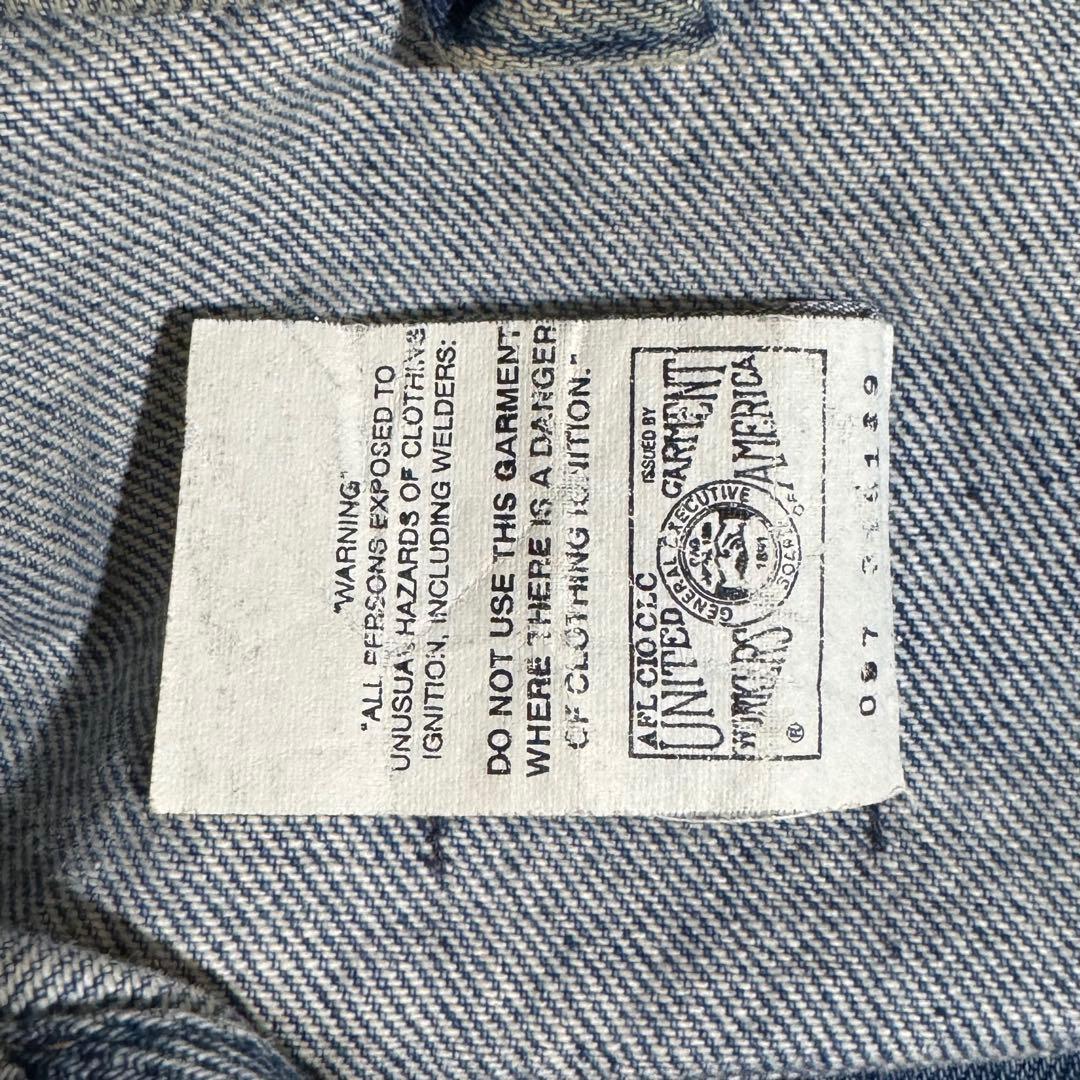 カーハート デニムジャケット JU0998 革パッチ ビンテージ古着 トラッカー