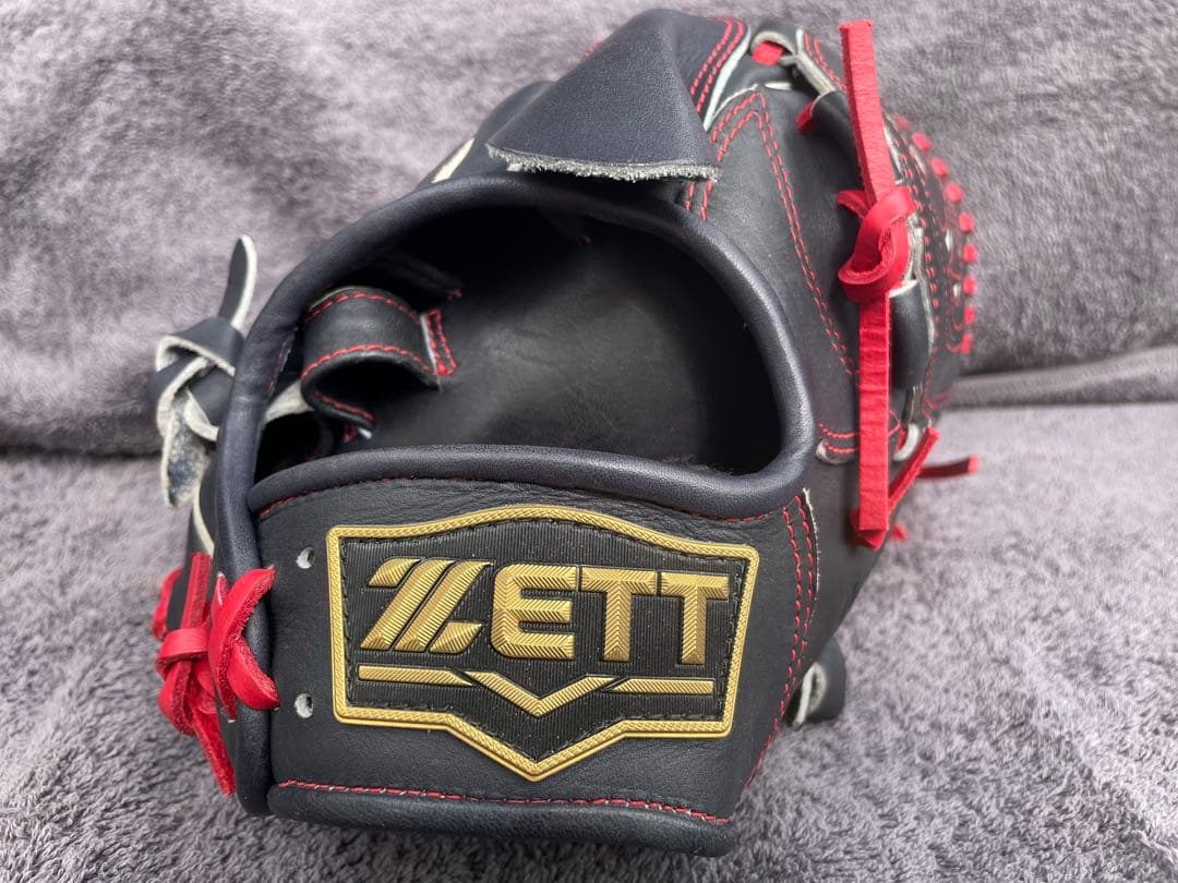 【中古美品/軟式用】ZETTNEOSTATUSグローブ投手用限定植村モデル