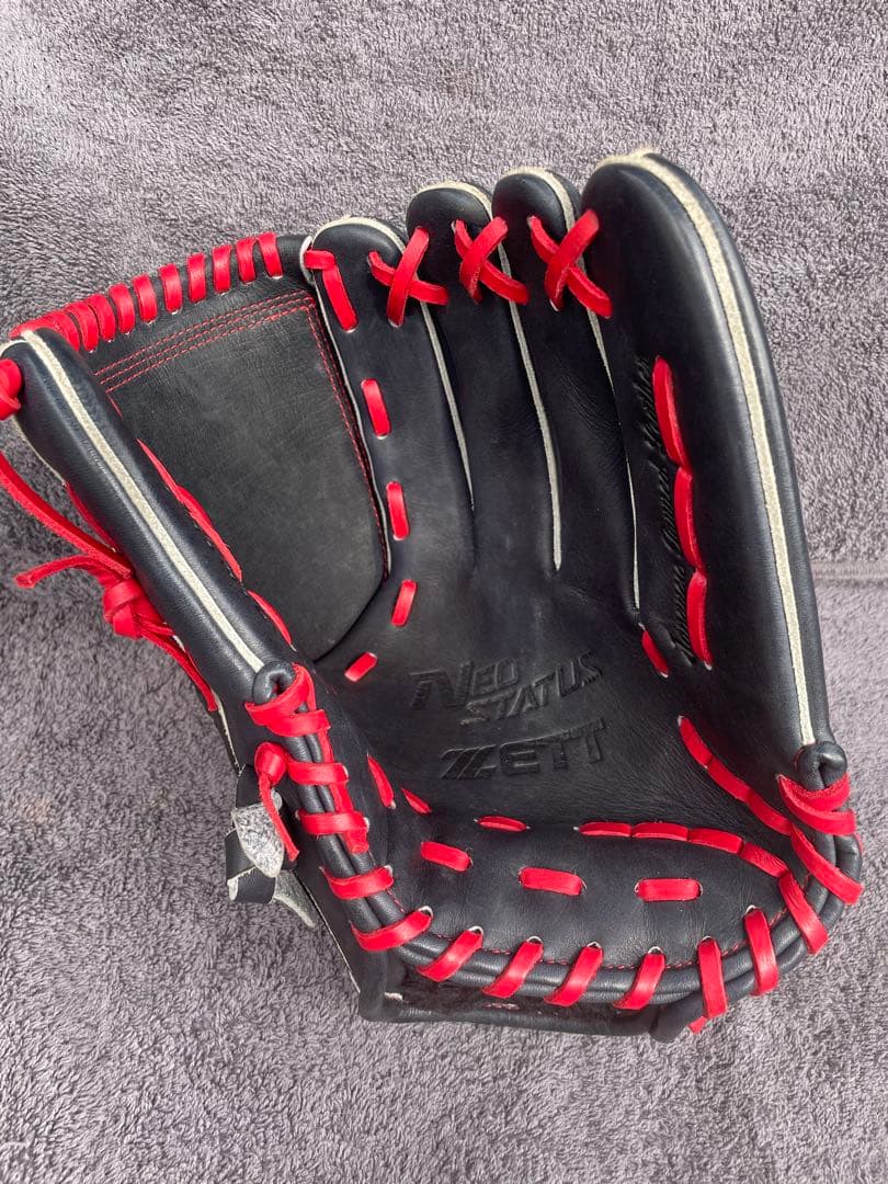【中古美品/軟式用】ZETTNEOSTATUSグローブ投手用限定植村モデル