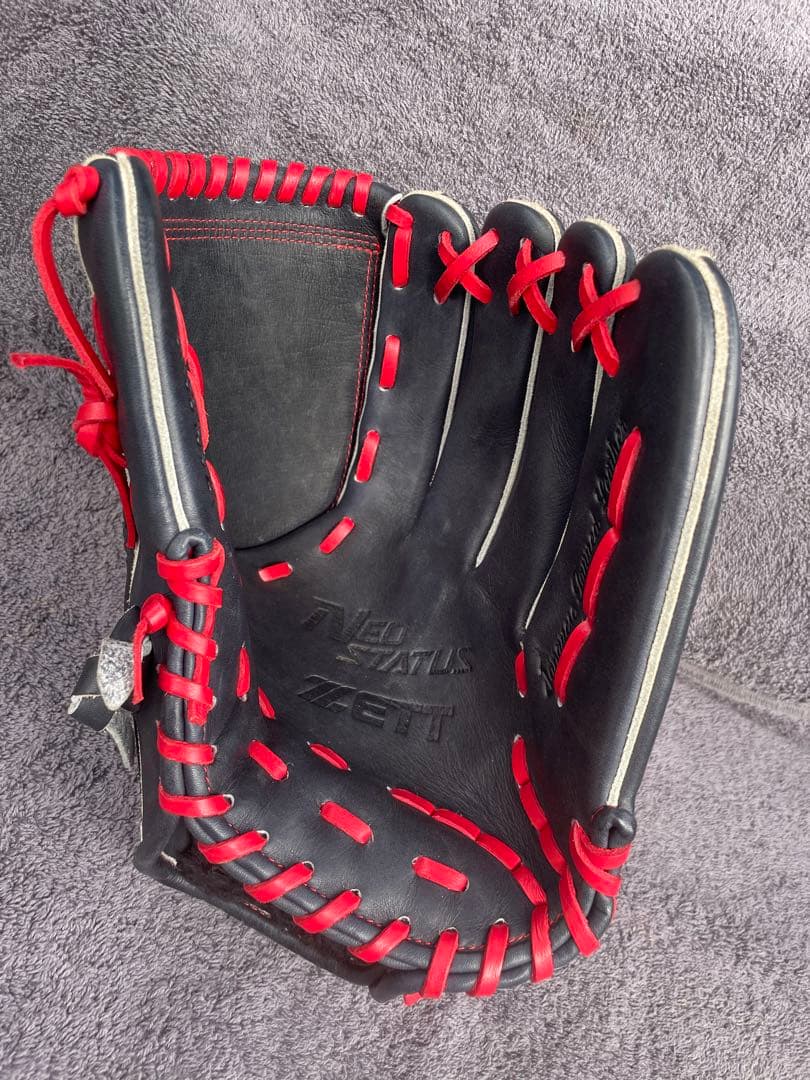 【中古美品/軟式用】ZETTNEOSTATUSグローブ投手用限定植村モデル