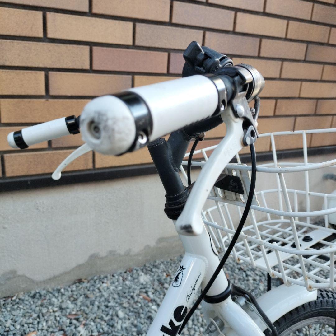 bikke 子供用自転車 ホワイト 補助輪とサドルカバー付き