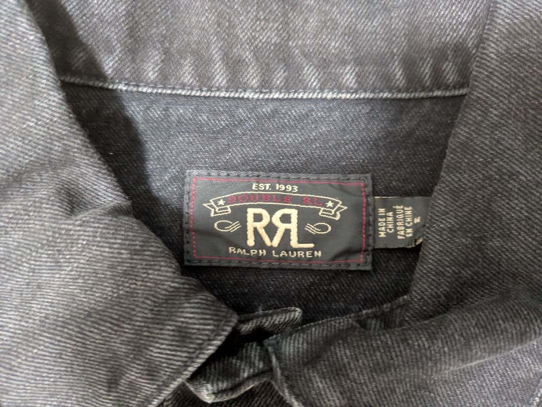 ダブルアールエル rrl ブラック デニム Gジャン ジャケット Mサイズ