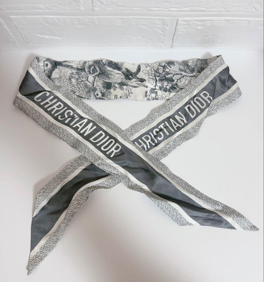 クリスチャンディオール　ChristianDior バンダナ　 ミッツァ　グレー