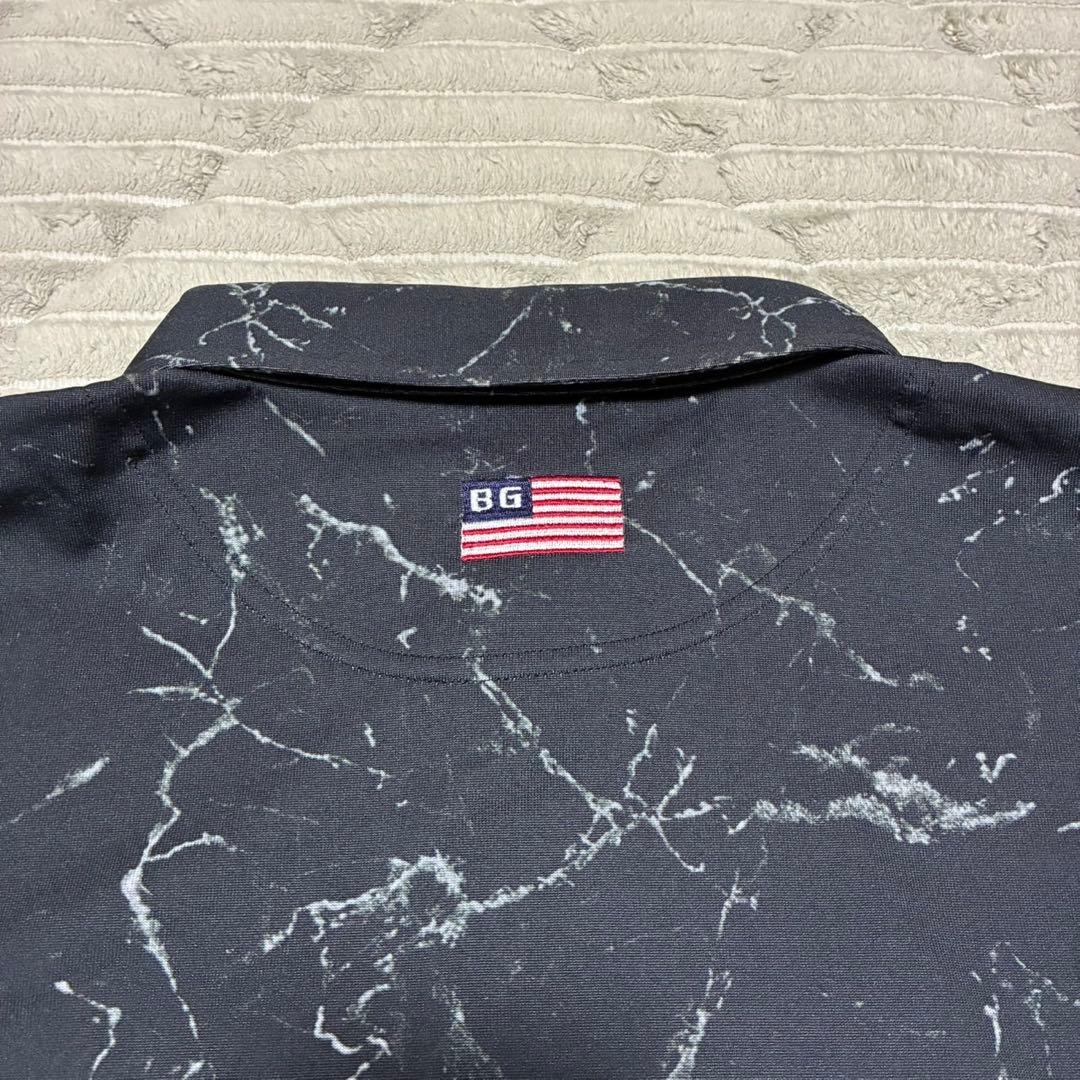 BRIEFING ポロシャツ / リラックス　フィットシャツ ブラック総柄 L