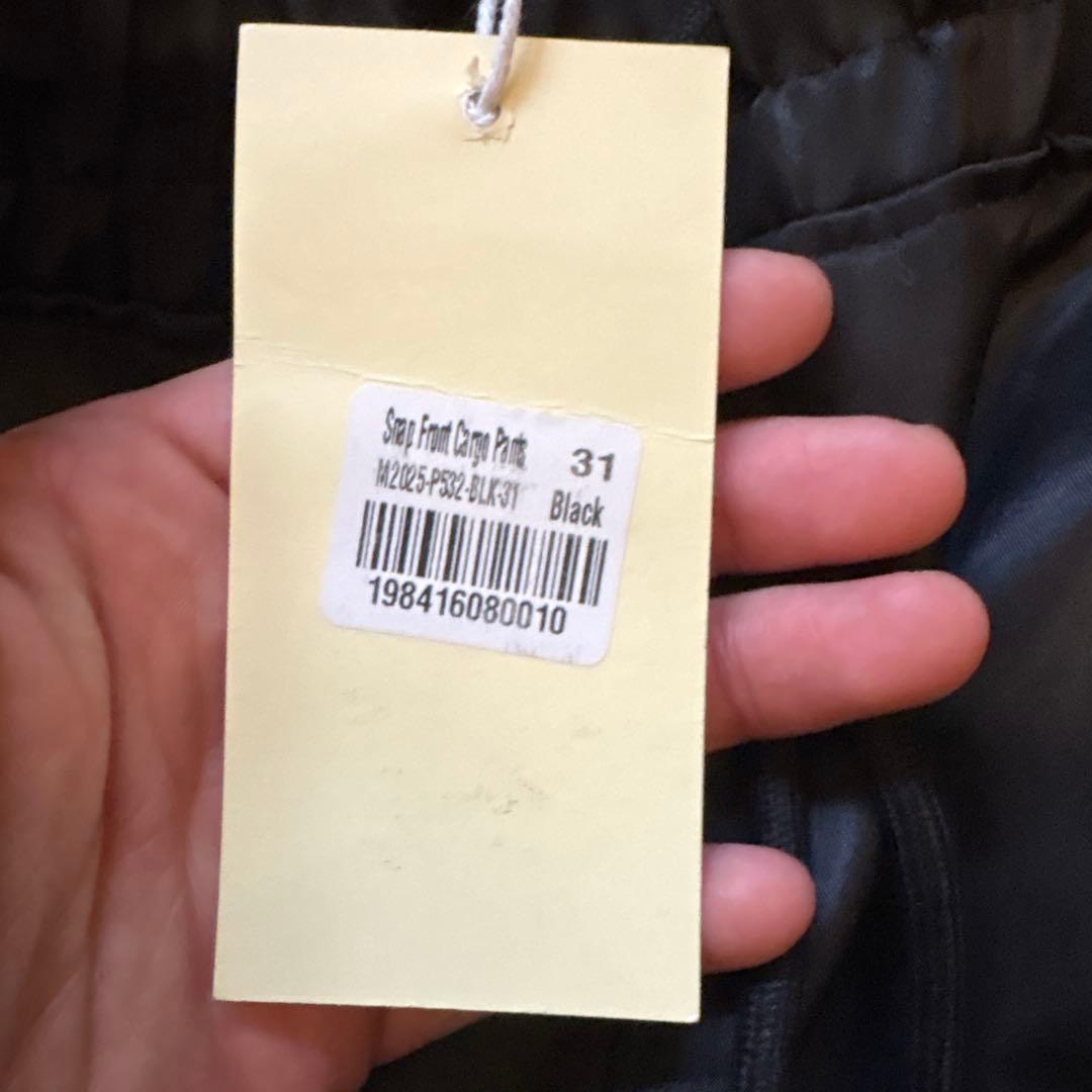 Mnml スナップフロントカーゴパンツ ブラック　31