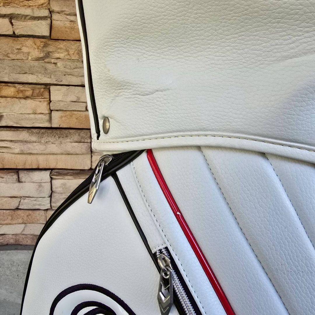 Callaway キャディバッグ ホワイト/ブラック ネームプレート付き