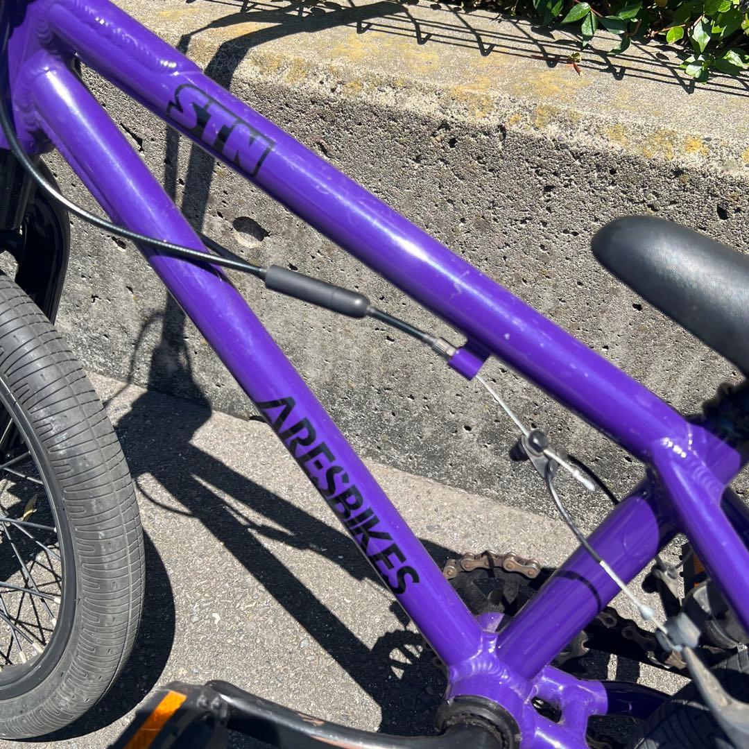 BMX【16インチ】ARESBIKES アーレスバイク　フラットランド　パープル